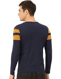 EYEBOGLER Mens Round Neck Full Sleeves Regular Fit Striped T-Shirt-thumb1