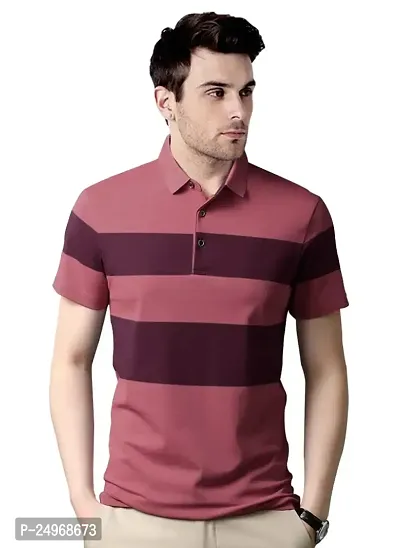 EYEBOGLER Mens Colorblocked Polo T-Shirt-thumb2