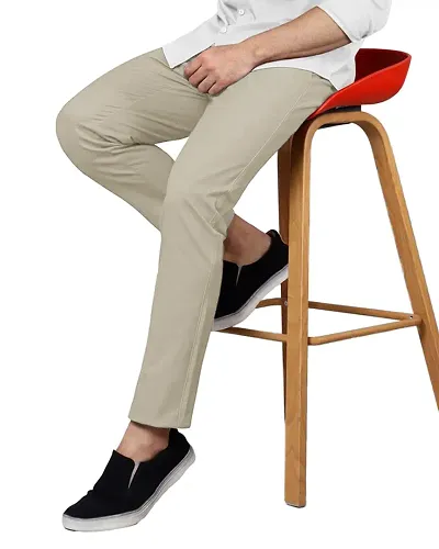 Stylish Cotton Solid Trouser For Men