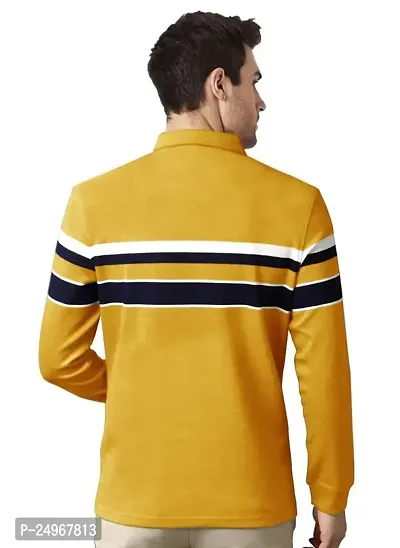 EYEBOGLER Men's Polo Neck Full Sleeves Printed T-Shirt-thumb2