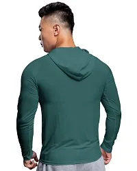 EYEBOGLER Mens Dry Fit Hooded Neck Full Sleeve Casual Tshirt-thumb1