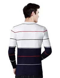 EYEBOGLER Mens Round Neck Full Sleeve Striped T-Shirt-thumb1