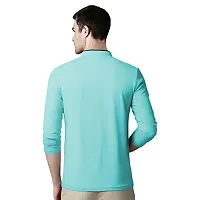 EYEBOGLER Men's Trendy Polo Neck Full Sleeves Solid T-Shirt-thumb2