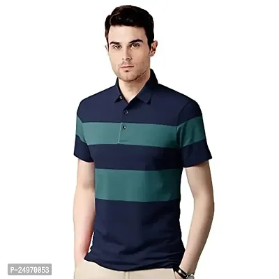 EYEBOGLER Mens Colorblocked Polo T-Shirt-thumb0