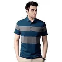 EYEBOGLER Mens Colorblocked Polo T-Shirt-thumb1