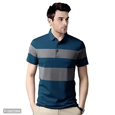 EYEBOGLER Mens Colorblocked Polo T-Shirt-thumb2