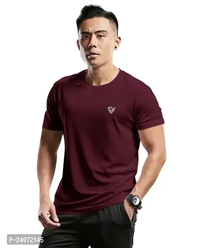 EYEBOGLER Mens Round Neck Half Sleeve Solid Dry Fit Tshirt Pack of 2-thumb4
