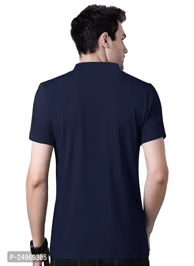 EYEBOGLER Mens Colorblocked Polo T-Shirt-thumb3