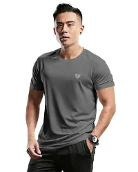 EYEBOGLER Mens Round Neck Half Sleeve Solid Dry Fit Tshirt Pack of 2-thumb3