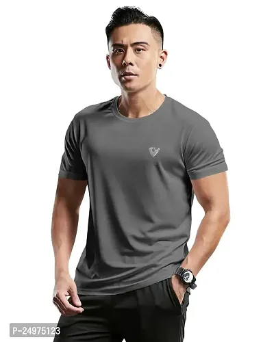 EYEBOGLER Mens Round Neck Half Sleeve Solid Dry Fit Tshirt Pack of 2-thumb4