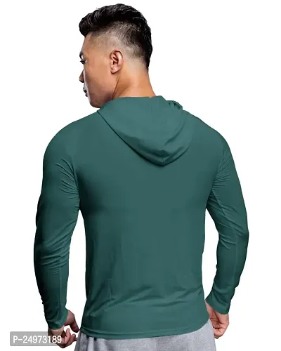 EYEBOGLER Mens Dry Fit Hooded Neck Full Sleeve Casual Tshirt-thumb3