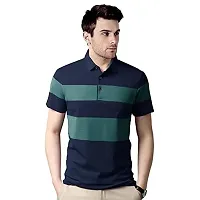 EYEBOGLER Mens Colorblocked Polo T-Shirt-thumb1