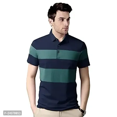 EYEBOGLER Mens Colorblocked Polo T-Shirt-thumb2