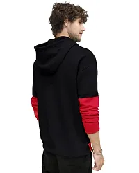 EYEBOGLER Hooded Neck Full Sleeve Regular Fit Cotton Blend Printed Men Tshirt-thumb1