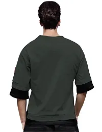 EYEBOGLER Mens Regular Fit Cotton Tshirt Charcoal Grey-Black-thumb1