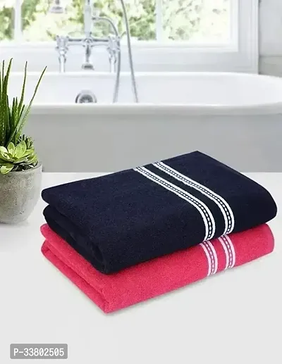 Comfortable and Soft Microfiber Bath Towel Combo of 2-thumb0