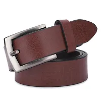 Men Formal Brown Genuine Leather Belt-thumb1