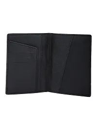 Trendy Men Artificial Leather Black Card  PassPort Holder-thumb3