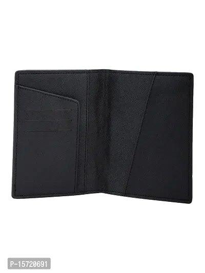 Trendy Men Artificial Leather Black Card  PassPort Holder-thumb4