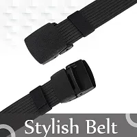 Stylish Solid Canvas Belt for Men-thumb4