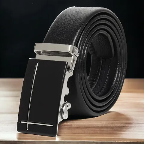 Men's Artificial Leather, Slide Belt With Easier Adjustable Buckle