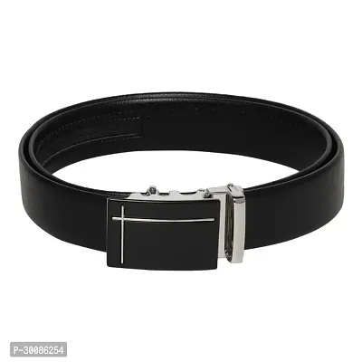 Stylish Artificial Leather Black Slider Buckle Belt-thumb2