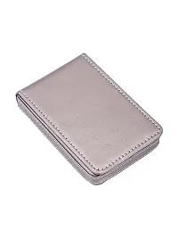 Trendy Men Artificial Leather Silver Card Holder-thumb4