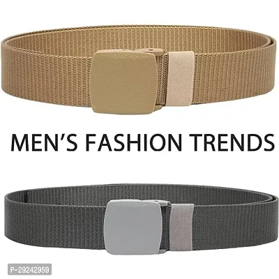 Unisex Nylon  Canvas Waist Belt Pack Of 2-thumb2