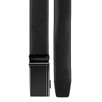 Stylish Artificial Leather Black Slider Buckle Belt-thumb3