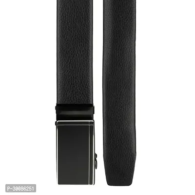 Stylish Artificial Leather Black Slider Buckle Belt-thumb4