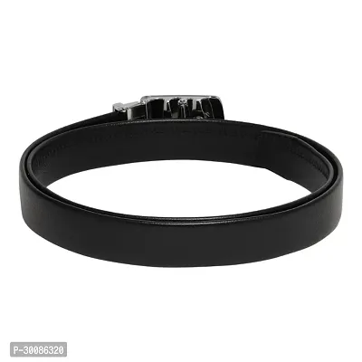 Stylish Artificial Leather Black Slider Buckle Belt-thumb3