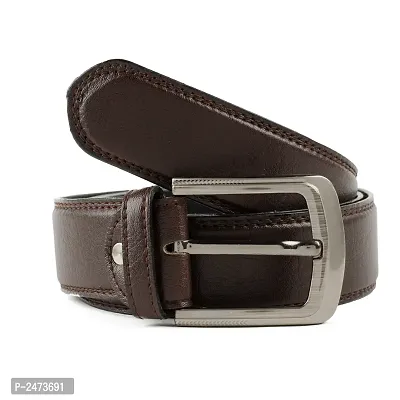 Brown Leather Formal Belt For Men's