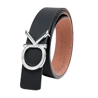 Men's Black Leatherite Belt-thumb2