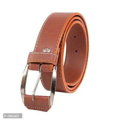 Elegant Tan PU Solid Men's Belt-thumb2