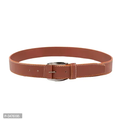 Men's Tan Leatherite Slim Solid Top Grain Casual Belts - (1 BELT)-thumb2