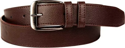 Men's Multicoloured Leatherite Slim Solid Top Grain Casual Belts - (2 BELT)-thumb1