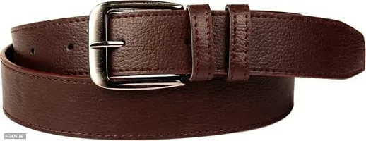 Men's Multicoloured Leatherite Slim Solid Top Grain Casual Belts - (2 BELT)-thumb2