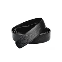 Stylish Black Synthetic Leather Belt For Men-thumb1