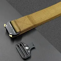 Men's Tan Solid Canvas Casual Slim Belt-thumb2