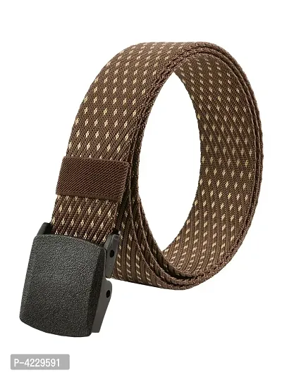 Trendy Canvas Brown Army Belt for Men's