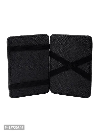 Trendy Men Artificial Leather Black Card Holder-thumb3