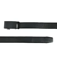 Elegant Black Solid Synthetic Leather Belt For Men-thumb2