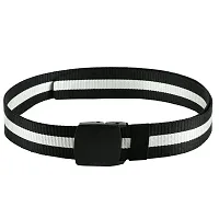 Elite Black Solid Canvas Belt For Men-thumb1