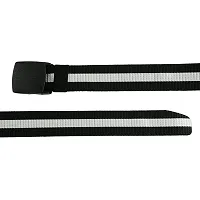 Elite Black Solid Canvas Belt For Men-thumb3