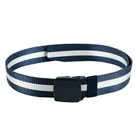 Elite Blue Solid Canvas Belt For Men-thumb1