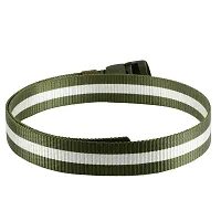 Elite Green Solid Canvas Belt For Men-thumb2