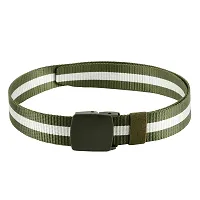 Elite Green Solid Canvas Belt For Men-thumb1