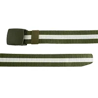 Elite Green Solid Canvas Belt For Men-thumb3