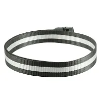 Elite Grey Solid Canvas Belt For Men-thumb2