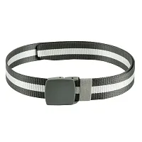 Elite Grey Solid Canvas Belt For Men-thumb1